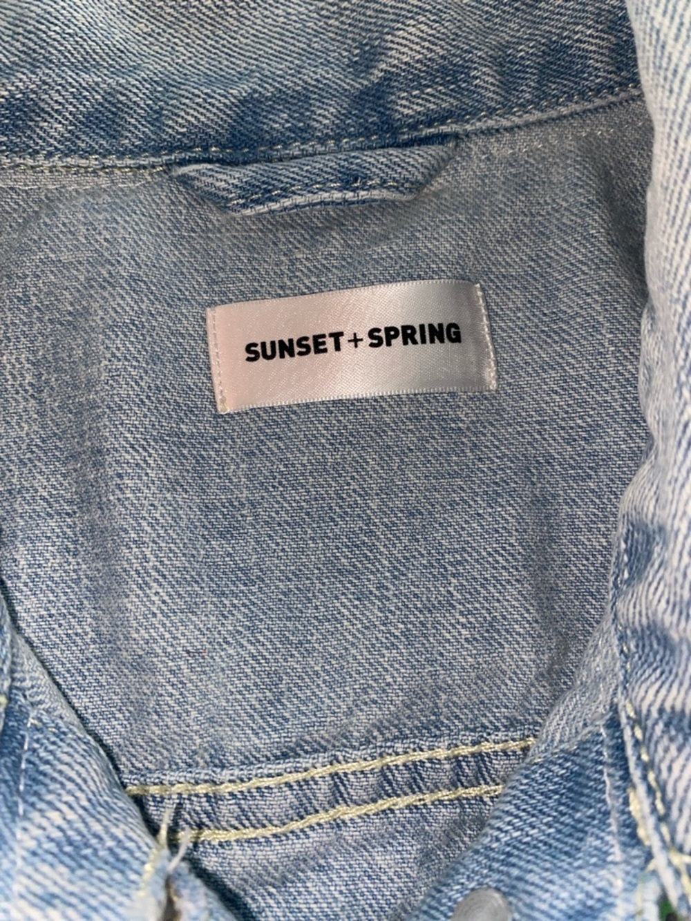 SUNSET + SPRING "Mermaid" Sequin
Light Wash Sequin Denim Jacket - Picture 5 of 5